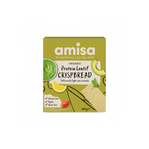 Protein Lentil Crispbreads, Organic, 100g