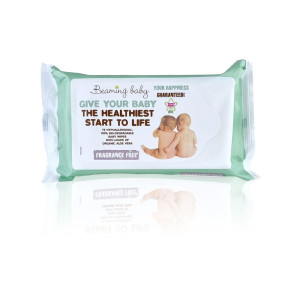 Beaming Baby Biodegradable, Organic, Fragrance Free Baby Wipes