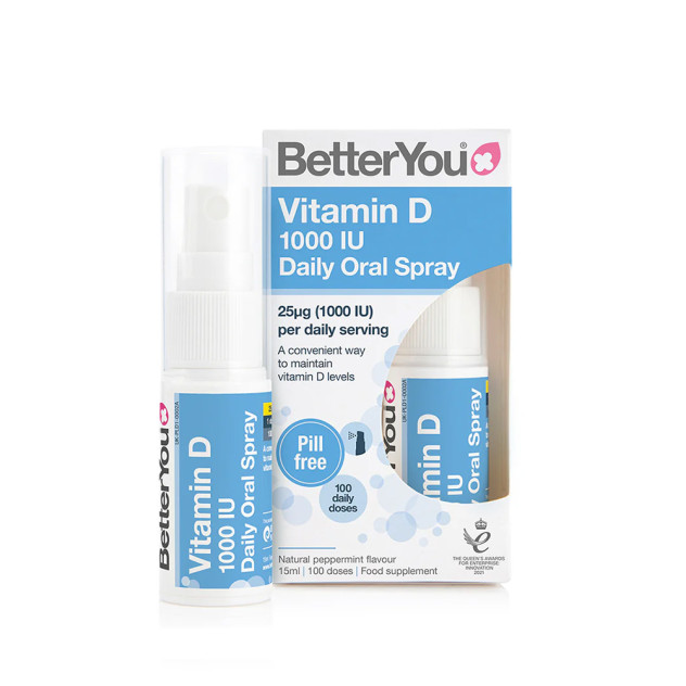 Betteryou Dlux 1000 Vitamin D Daily Oral Spray Peppermint