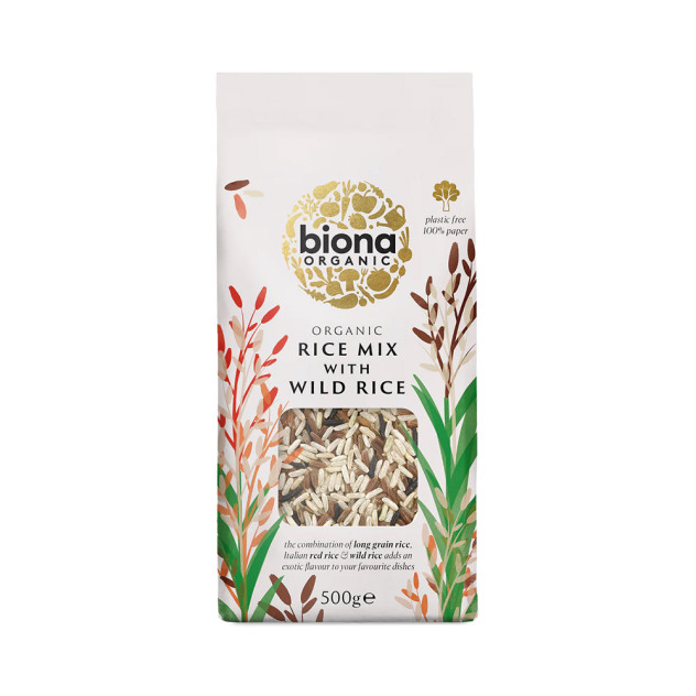 biona organic wild rice mix 500g