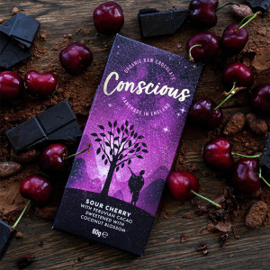 Conscious Organic sour Cherry Raw Chocolate