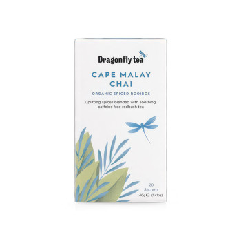 Dragonfly Tea Cape Malay Chai Organic spiced Rooibos Tea 20 bags