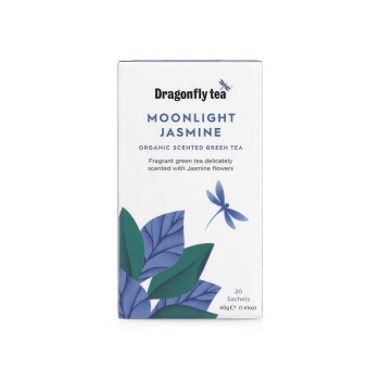 Dragonfly Tea Moonlight Jasmine Organic Scented Green Tea 20 bags