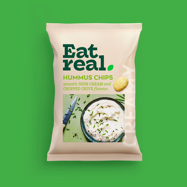 Hummus Chips Sour Cream & Chive Flavour, 110g Hummus Chips Sour Cream & Chive Flavour, 110g