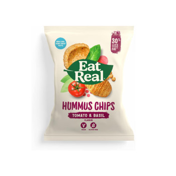 Eat real: Hummus Chips Tomato & Basil Flavour 135g