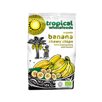 Organic Chewy Banana Chips, 150g