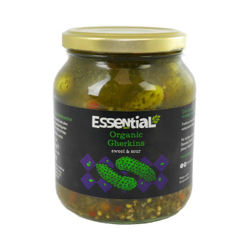 Essential Organic Pickled Gherkins 350g