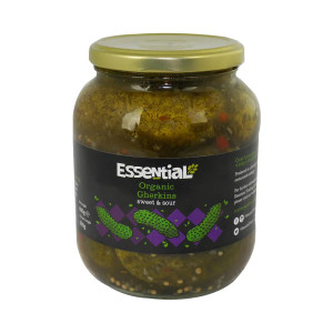 Essential Organic Pickled Gherkins 680g