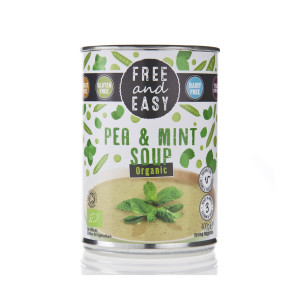 Free and Easy Organic Pea and Mint Soup