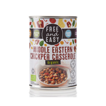 Free and Easy Organic Middle Eastern Chickpea Casserole