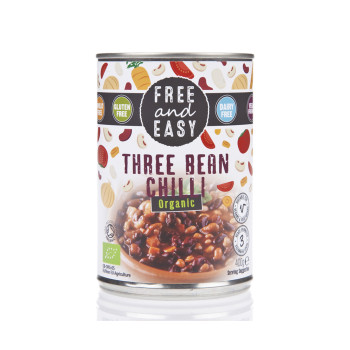 Free and Easy Organic Three Bean Chilli