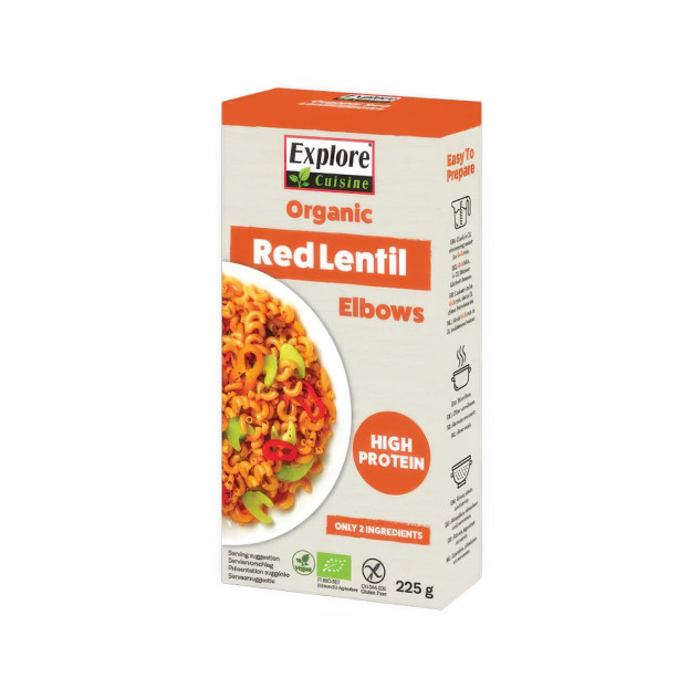 Red Lentil Elbows, Organic, 225g
