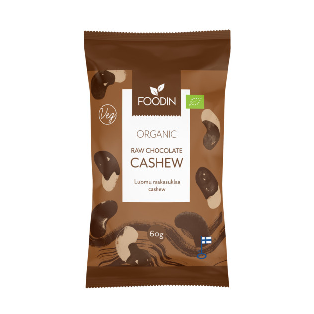 Organic Raw Chocolate Cashews, 60g