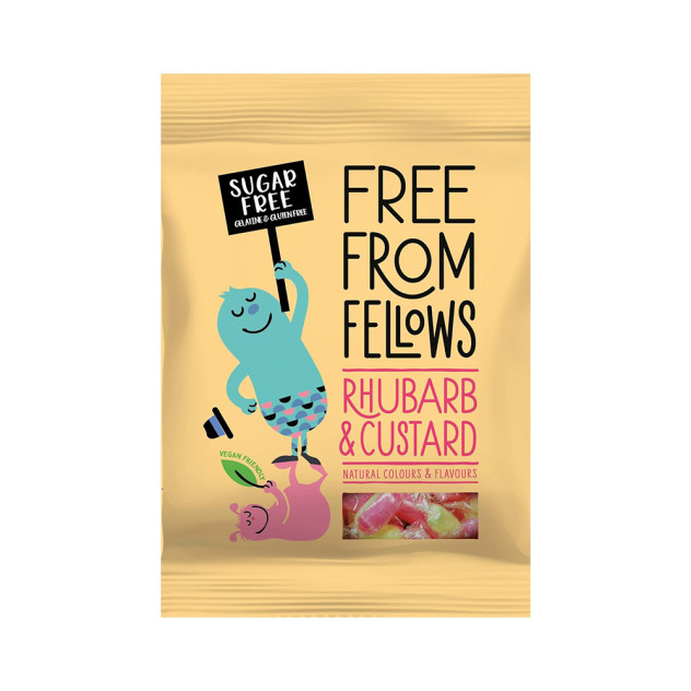 Free From Fellows Rhubarb & Custard Sweets 70g