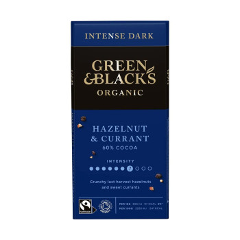Green & Blacks Intense Dark Hazelnut & Currant 60% Cocoa 90g