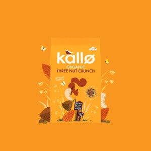 Organic Three Nut Crunch Granola, 360g