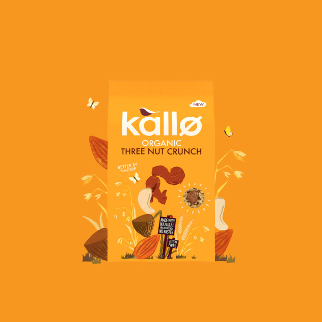 Organic Three Nut Crunch Granola, 360g