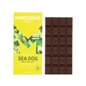 Montezuma's 70% Cocoa Sea Dog Lime & Sea Salt Dark Chocolate