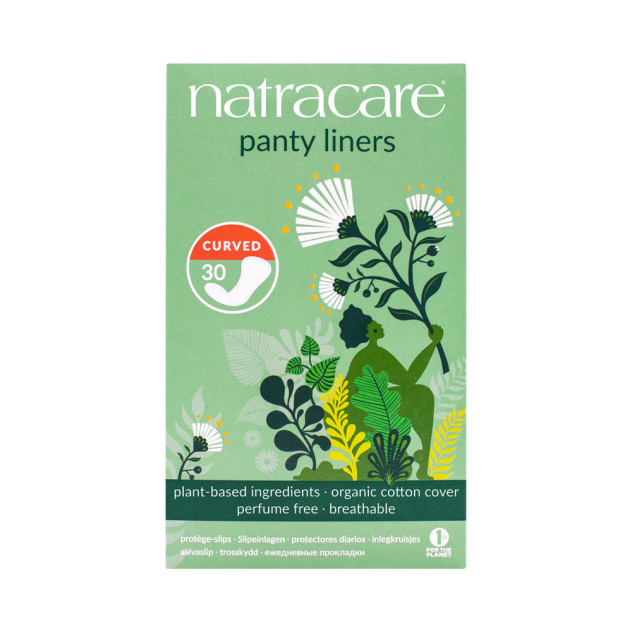 Natracare 30 Organic Cotton Curved Panty Liners
