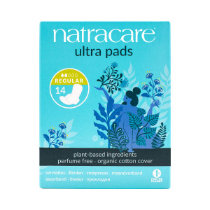 Natracare 14 Regular Ultra Pads Organic Cotton Cover