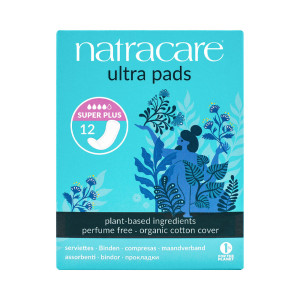 Natracare 12 Super Plus Ultra Pads Organic Cotton Cover