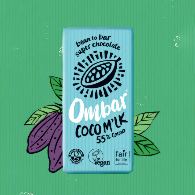 OmBar 55% Cocoa CocoMylk Organic Vegan Raw Chocolate 70g