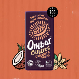 Ombar Centre's Coconut & Vanilla 70g Raw Vegan Chocolate