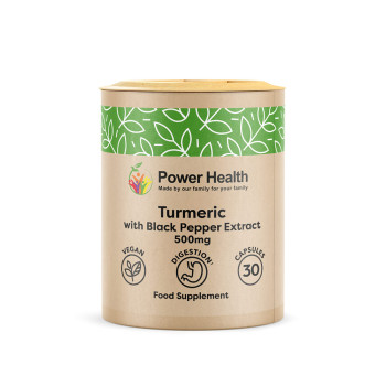 Power Health - Turmeric 500g With Black Pepper Extract - 30 Capsules