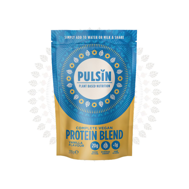 Pulsin Complete Vegan Protein Blend - Vanilla, 270g